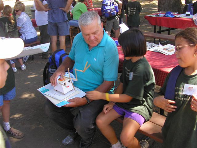Campers share projects at farewell party