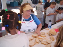 Campers learn to make sourdough bread